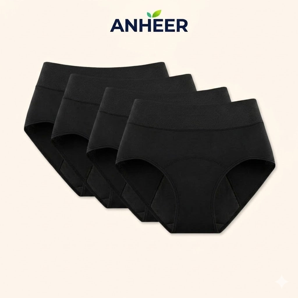 💖 Dernier jour à -50 % | Lot de 4 culottes anti-fuites ANHEER™