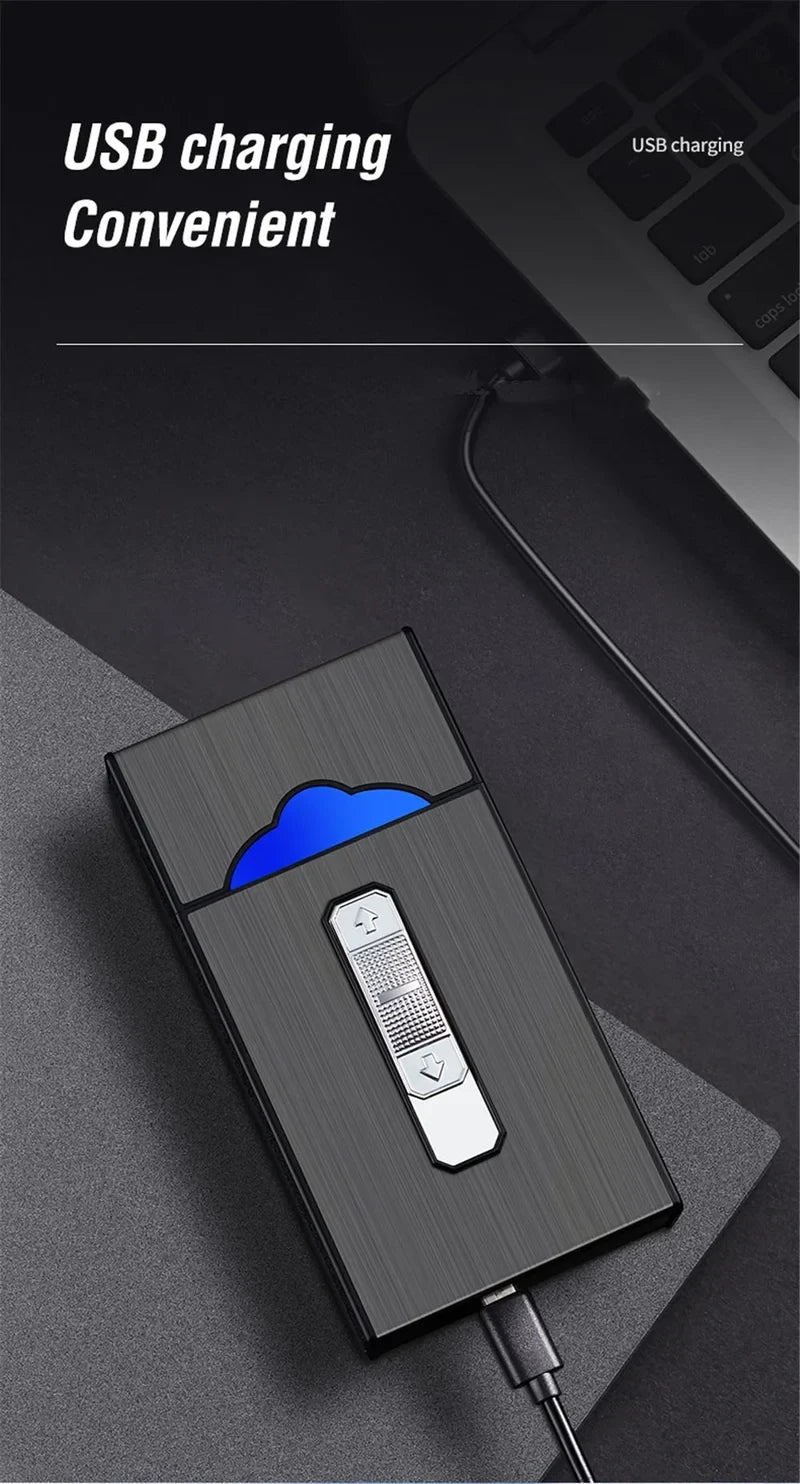 🔥The best Father's Day gift – Cigarette Case with Electric Lighter