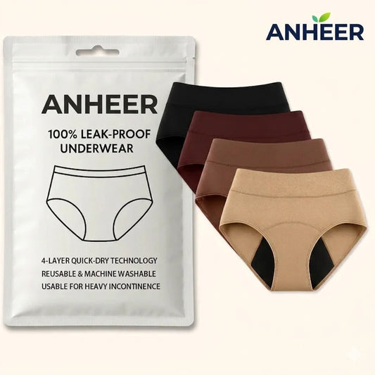 💖 Dernier jour à -50 % | Lot de 4 culottes anti-fuites ANHEER™