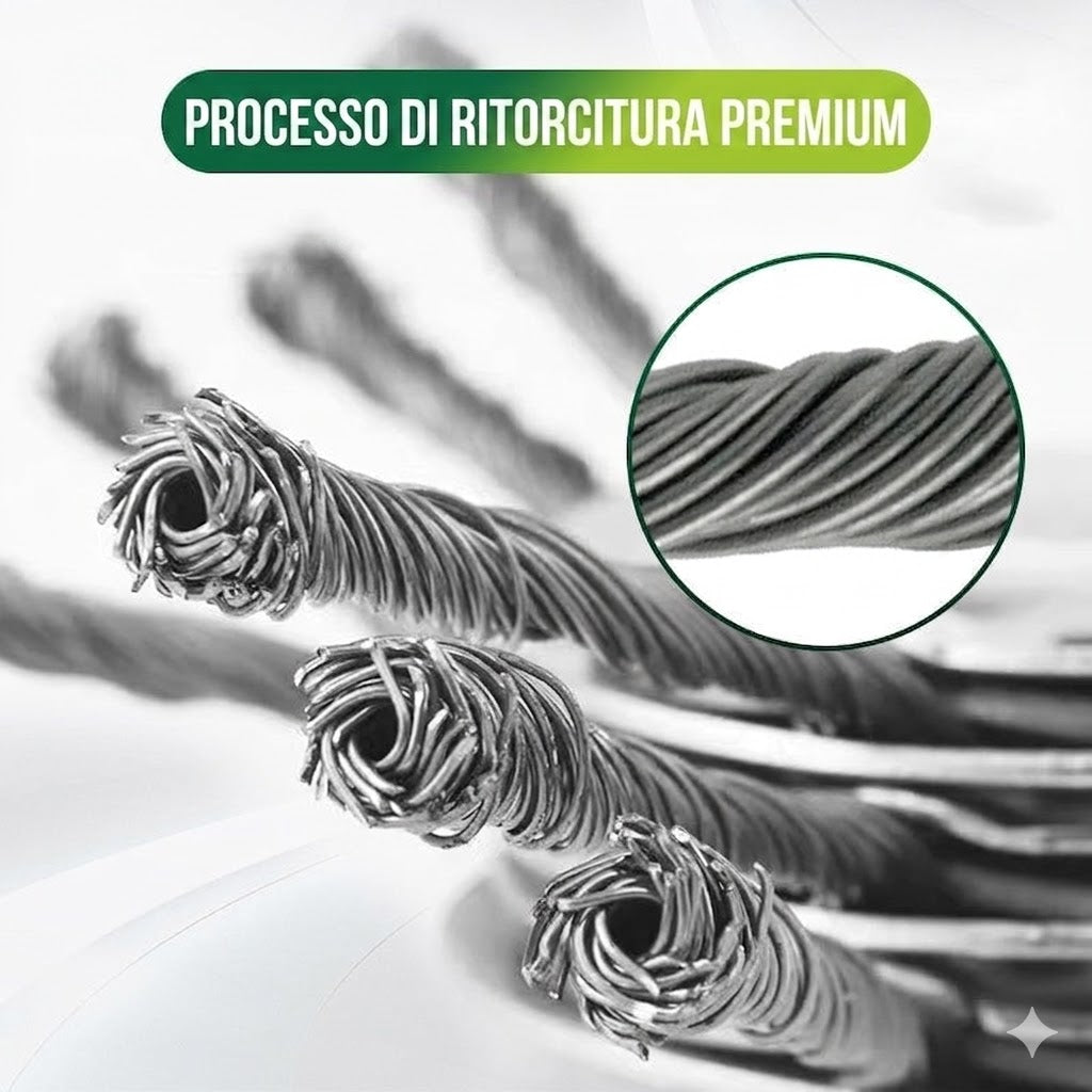 👨‍🌾Testina per decespugliatore con spazzola in filo d'acciaio da 6 pollici