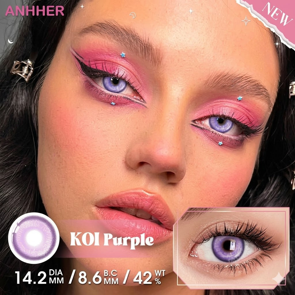 【U.S Warehouse】Mislens Half-Year Koi Purple